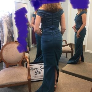 Teal Evening Gown by Rickie Freeman for Teri John